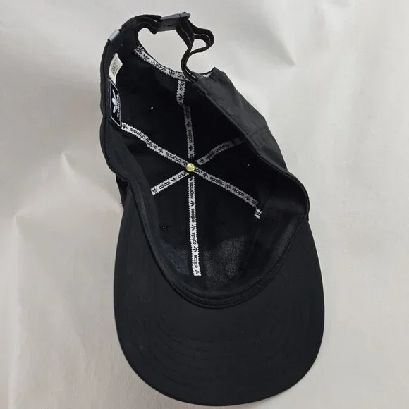 Adidas Hat Mens Relaxed Strap Back Black Reflective Running Lightweight Trefoil - Picture 7 of 9